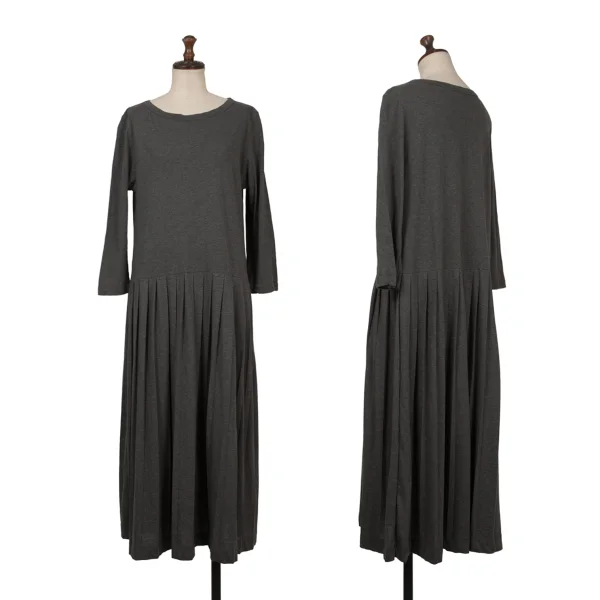 45rpm 45R Cotton Pleats Switching Dress Grey 0 K-171830_001