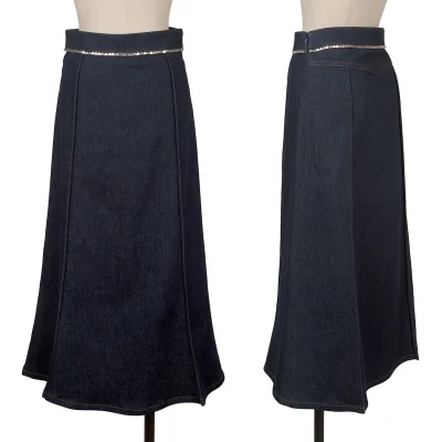 CHLOE Waist Studs Design Denim Skirt