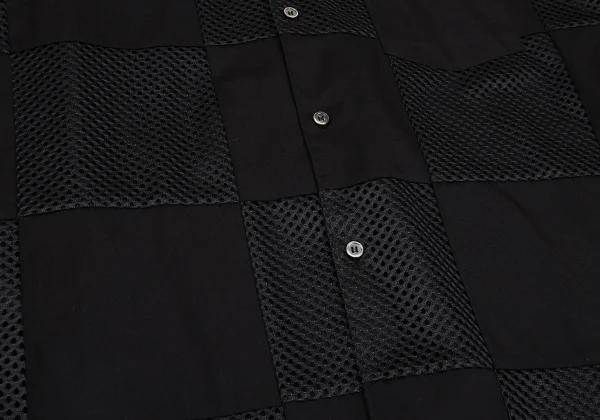 COMME des GARCONS HOMME PLUS Mesh Switching Long Sleeve Shirt K-171849_009