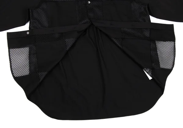 COMME des GARCONS HOMME PLUS Mesh Switching Long Sleeve Shirt K-171849_010