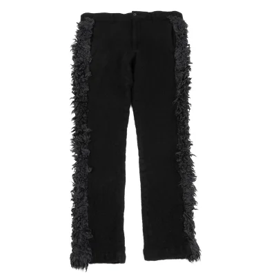 COMME des GARCONS HOMME PLUS Side Fur Design Fulling Wool Pants