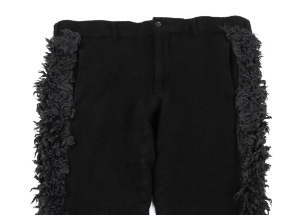 COMME des GARCONS HOMME PLUS Side Fur Design Fulling Wool Pants K-171851_002
