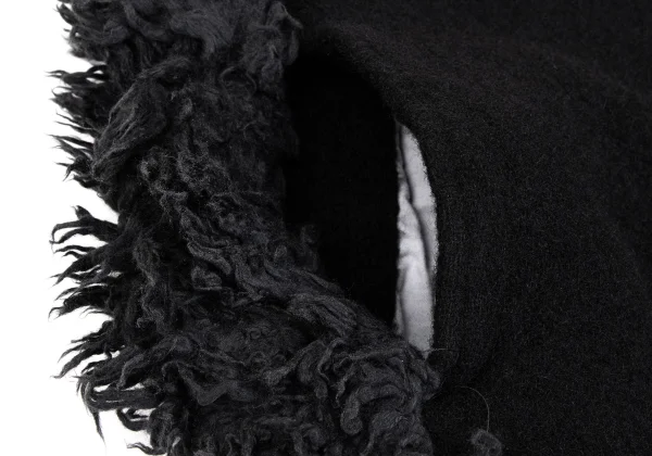 COMME des GARCONS HOMME PLUS Side Fur Design Fulling Wool Pants K-171851_004