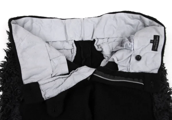COMME des GARCONS HOMME PLUS Side Fur Design Fulling Wool Pants K-171851_005