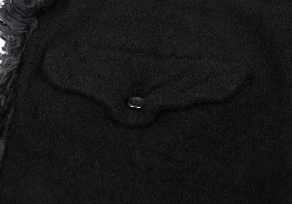 COMME des GARCONS HOMME PLUS Side Fur Design Fulling Wool Pants K-171851_010