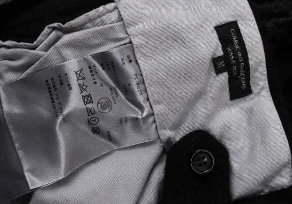 COMME des GARCONS HOMME PLUS Side Fur Design Fulling Wool Pants K-171851_013