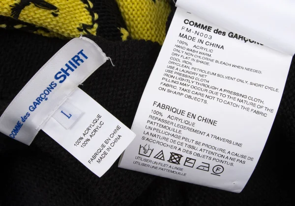 COMME des GARCONS SHIRT Andy Warhol Face Intarsia Knit Sweater K-171858_011