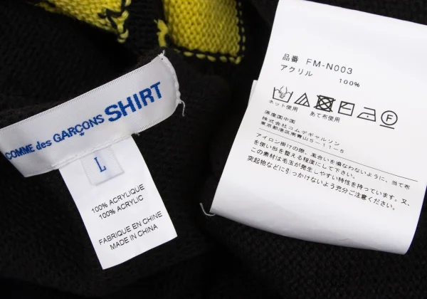 COMME des GARCONS SHIRT Andy Warhol Face Intarsia Knit Sweater K-171858_012