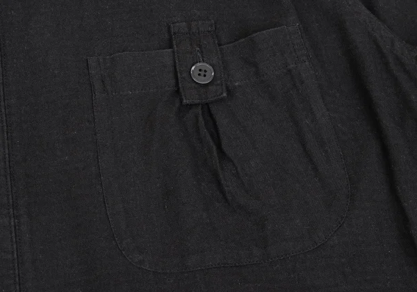 Yohji Yamamoto POUR HOMME Cotton Stand-Collar Long Shirt K-171865_005