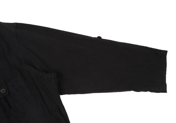 Yohji Yamamoto POUR HOMME Cotton Stand-Collar Long Shirt K-171865_006