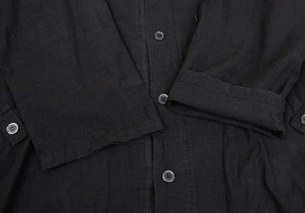 Yohji Yamamoto POUR HOMME Cotton Stand-Collar Long Shirt K-171865_008