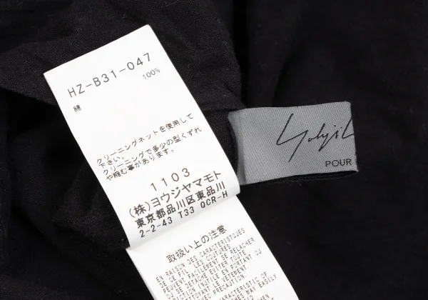 Yohji Yamamoto POUR HOMME Cotton Stand-Collar Long Shirt K-171865_016