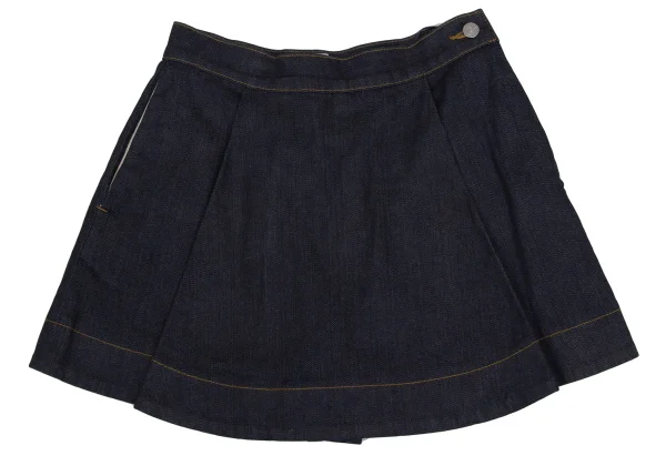 Vivienne Westwood Back Orb Embroidery Tuck Denim Shorts K-171868_002