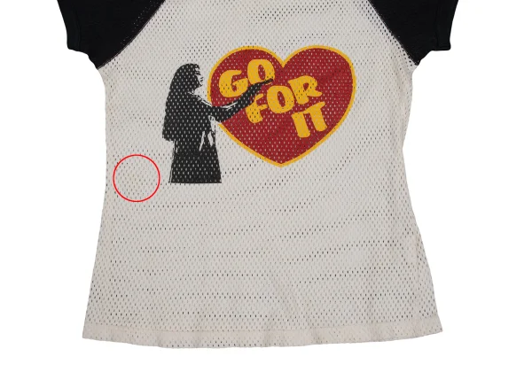 HYSTERIC GLAMOUR Heart Print Mesh T Shirt K-171869_008