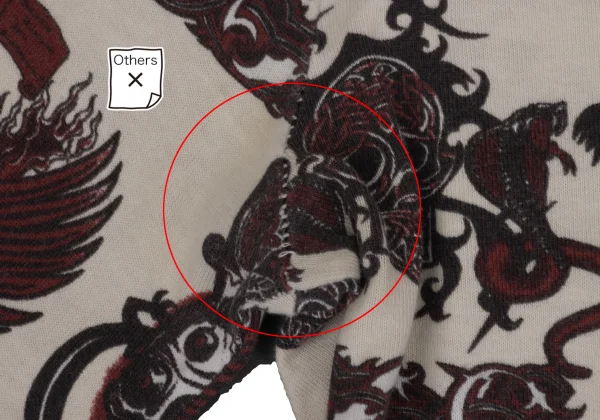 GAULTIER JEAN'S Skull Dragon Print Short T Shirt K-171871_004