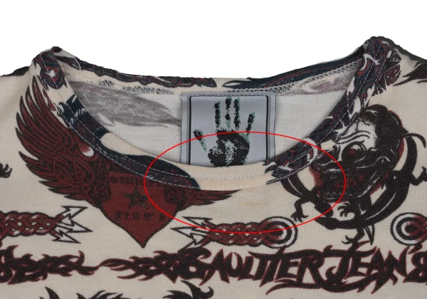 GAULTIER JEAN'S Skull Dragon Print Short T Shirt K-171871_005