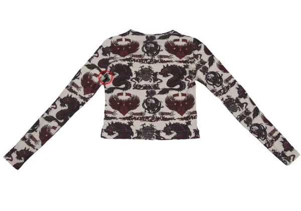 GAULTIER JEAN'S Skull Dragon Print Short T Shirt K-171871_012