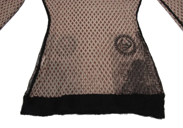 Jean Paul GAULTIER FEMME Patterned Turtleneck Mesh T Shirt K-171877_011