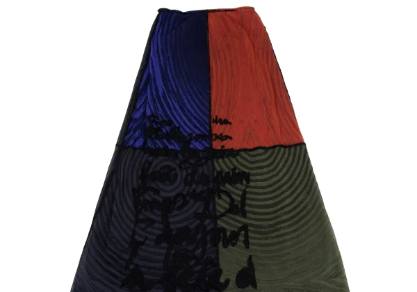 Jean Paul GAULTIER FEMME Knit Lettering Switching Mesh Skirt K-171878_003