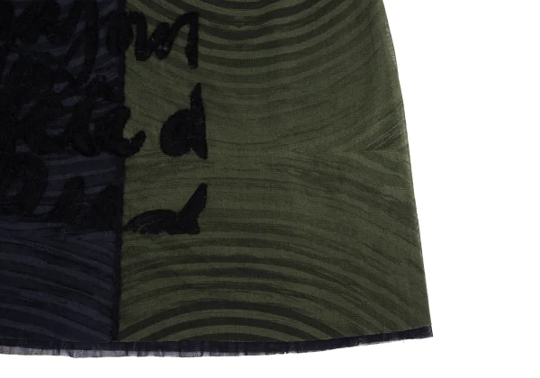 Jean Paul GAULTIER FEMME Knit Lettering Switching Mesh Skirt K-171878_009