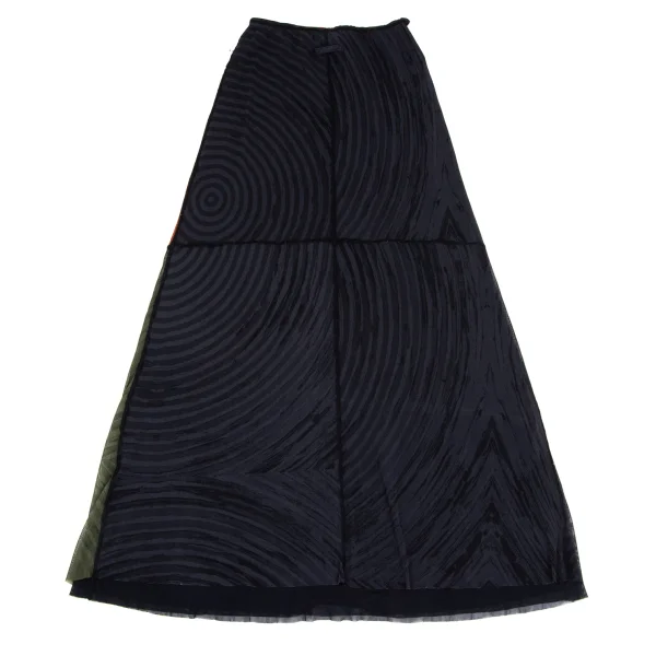 Jean Paul GAULTIER FEMME Knit Lettering Switching Mesh Skirt K-171878_011