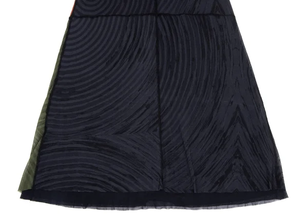 Jean Paul GAULTIER FEMME Knit Lettering Switching Mesh Skirt K-171878_013