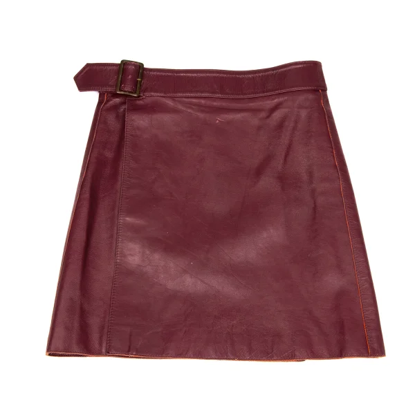 Jean Paul GAULTIER FEMME Cowhide Leather Wrap Skirt K-171879_002