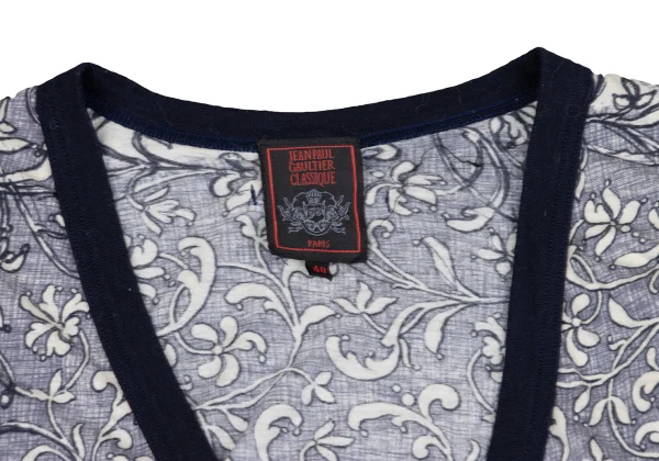Jean Paul GAULTIER FEMME Botanical Print Drawstring Short-sleeved Cardigan K-171880_004