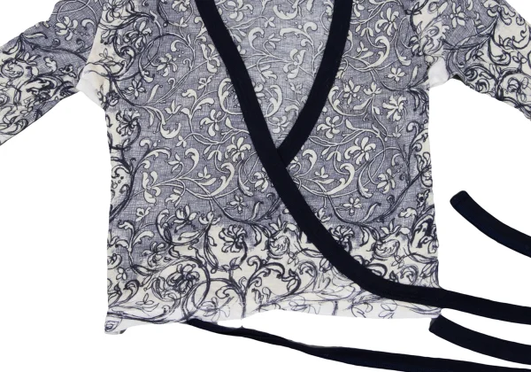 Jean Paul GAULTIER FEMME Botanical Print Drawstring Short-sleeved Cardigan K-171880_007