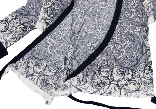 Jean Paul GAULTIER FEMME Botanical Print Drawstring Short-sleeved Cardigan K-171880_009