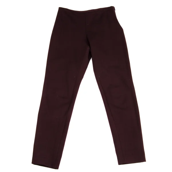 Jean Paul GAULTIER Rayon-blend Side-zip Pants Bordeaux 40 K-171882_001