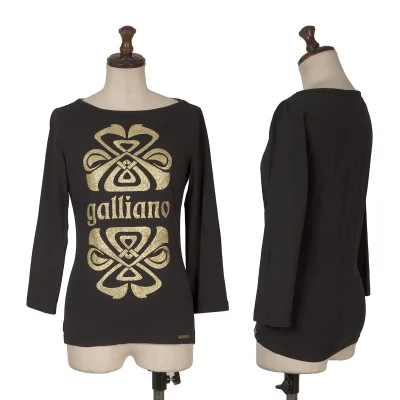 John Galliano Glitter Print 3/4 sleeve Cardigan
