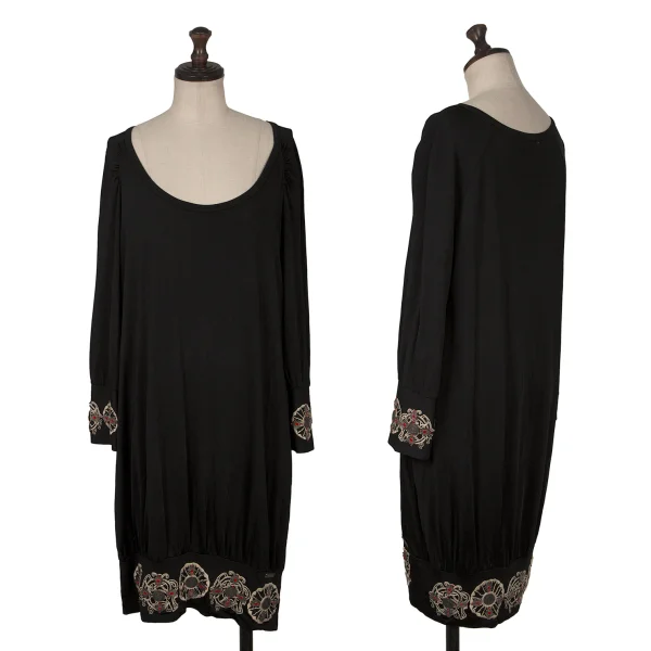 John Galliano Embroidery Metal Ornament Design Tunic Black L K-171886_001