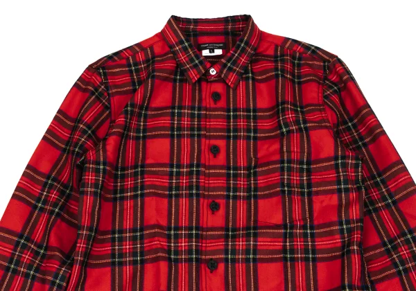 COMME des GARCONS HOMME PLUS Wool Checker Long Sleeve Shirt K-171889_002