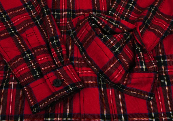 COMME des GARCONS HOMME PLUS Wool Checker Long Sleeve Shirt K-171889_006