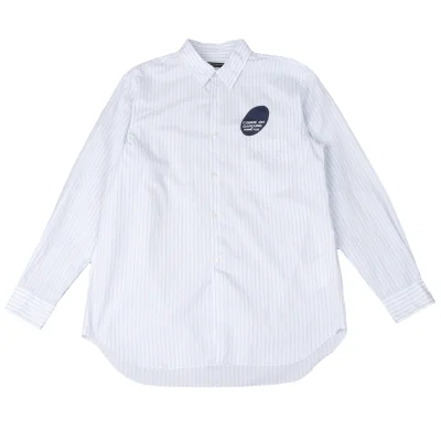 COMME des GARCONS HOMME PLUS Pigment Dyed Oval Logo Striped Shirt