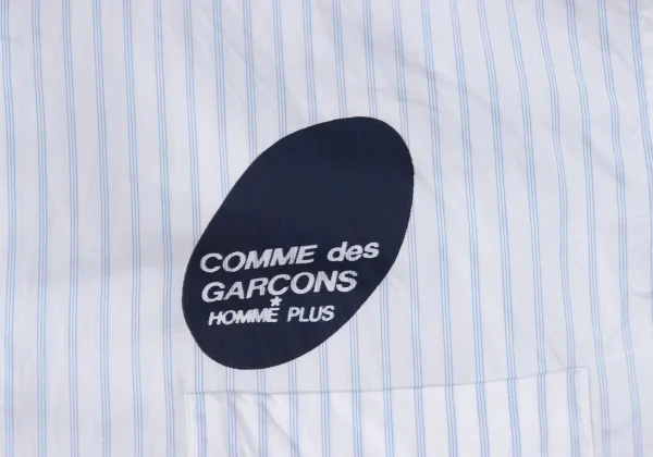 COMME des GARCONS HOMME PLUS Pigment Dyed Oval Logo Striped Shirt K-171891_004