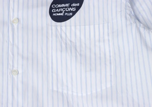 COMME des GARCONS HOMME PLUS Pigment Dyed Oval Logo Striped Shirt K-171891_005