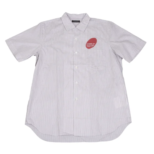COMME des GARCONS HOMME PLUS Printed Short Sleeve Shirt Bordeaux M-L K-171892_001