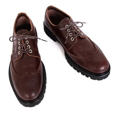 COMME des GARCONS HOMME Wing Tip Leather Shoes