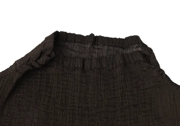 ISSEY MIYAKE me Low-gauge Knit Switching Crepe Pleats Sleeveless Dress K-171903_004