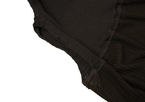 ISSEY MIYAKE me Low-gauge Knit Switching Crepe Pleats Sleeveless Dress K-171903_005