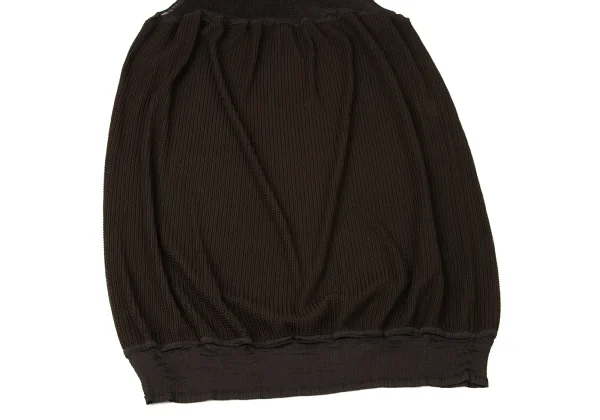 ISSEY MIYAKE me Low-gauge Knit Switching Crepe Pleats Sleeveless Dress K-171903_006