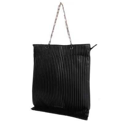Jean Paul GAULTIER Pleated Leather Chain Handle Bag