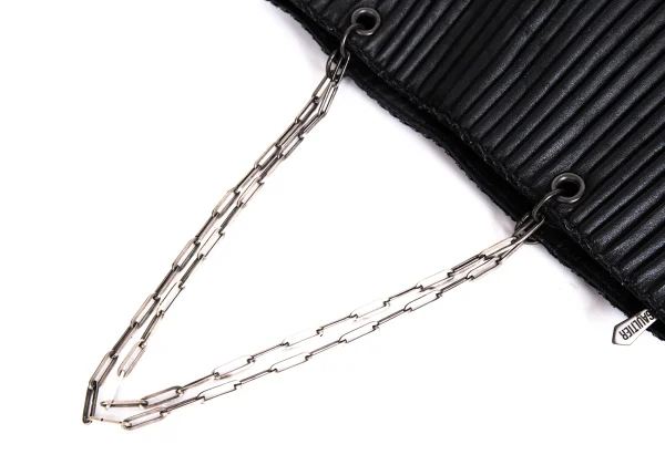 Jean Paul GAULTIER Pleated Leather Chain Handle Bag K-171906_012