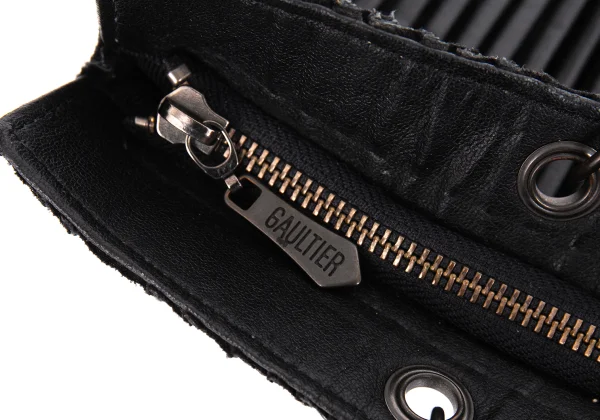 Jean Paul GAULTIER Pleated Leather Chain Handle Bag K-171906_013