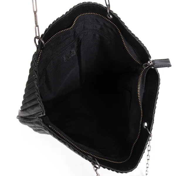 Jean Paul GAULTIER Pleated Leather Chain Handle Bag K-171906_014
