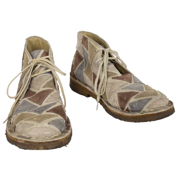 COMME des GARCONS HOMME PLUS Patchwork Suede Chukka Boots Multi-Color 25.5 (US About 7.5) K-171908_001