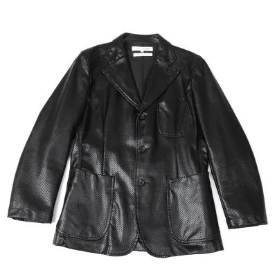 COMME des GARCONS SHIRT Faux Leather Perforated Jacket