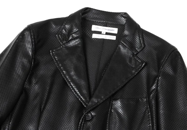 COMME des GARCONS SHIRT Faux Leather Perforated Jacket K-171911_002